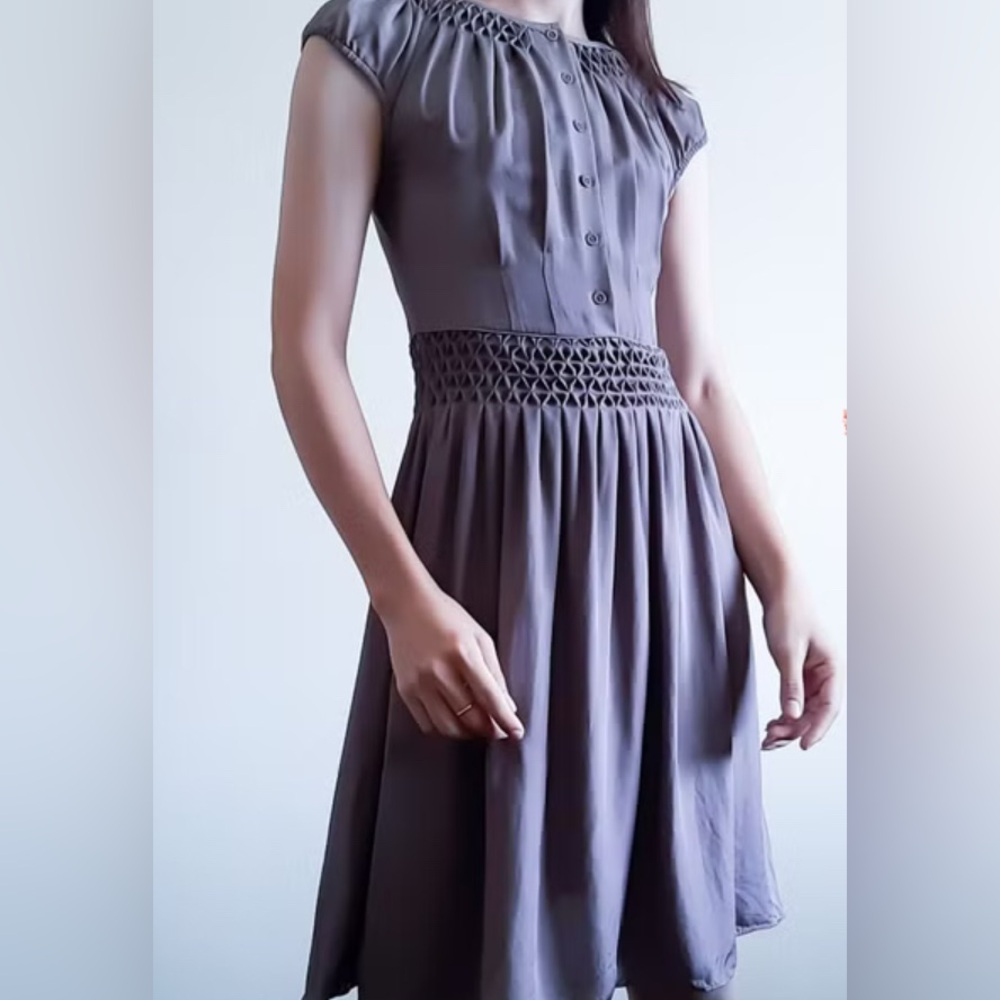 Banana Republic Gray Midi Dress